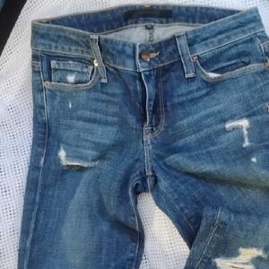 Classic Blue Distressed Women's Jeans